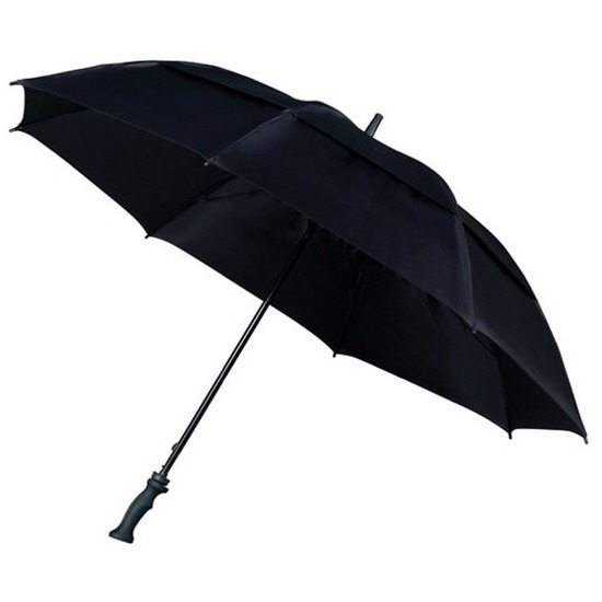 Extra sterke storm paraplu zwart 130 cm