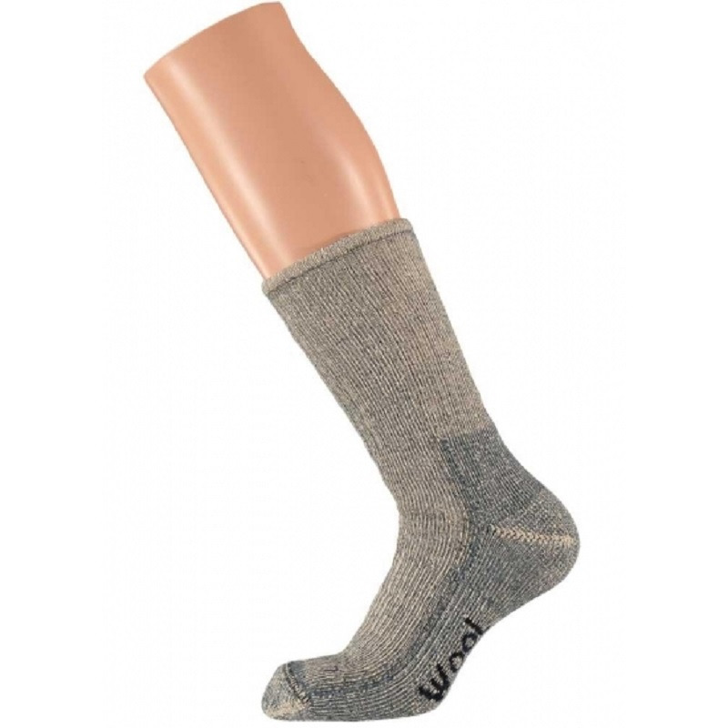 Extra warme grijze dames-heren sokken maat 39-42