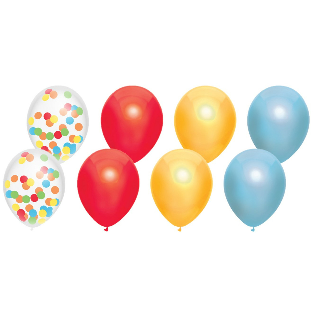 Feestversiering multi-kleuren-mix thema ballonnen 12x stuks 30 cm