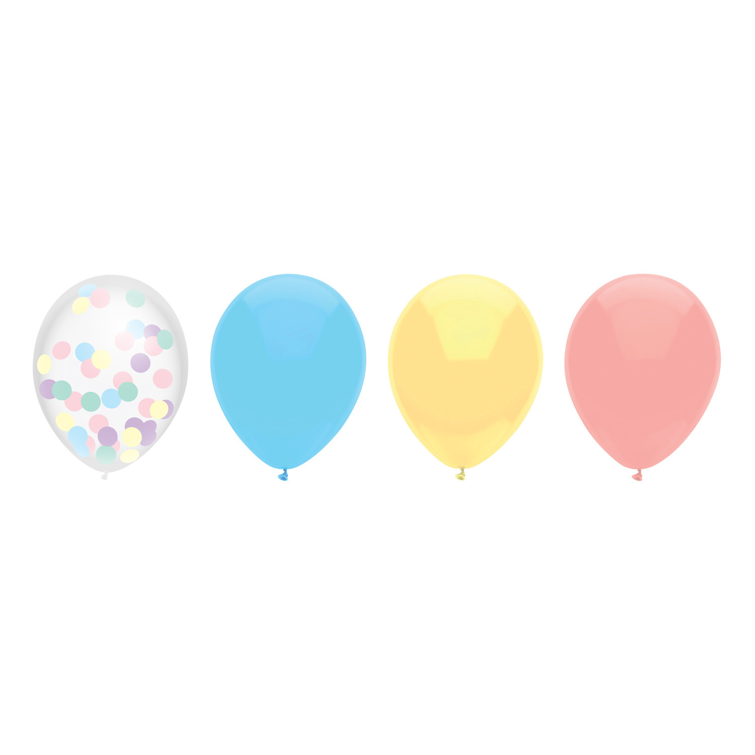 Feestversiering multi-kleuren-mix thema ballonnen 6x stuks 30 cm -