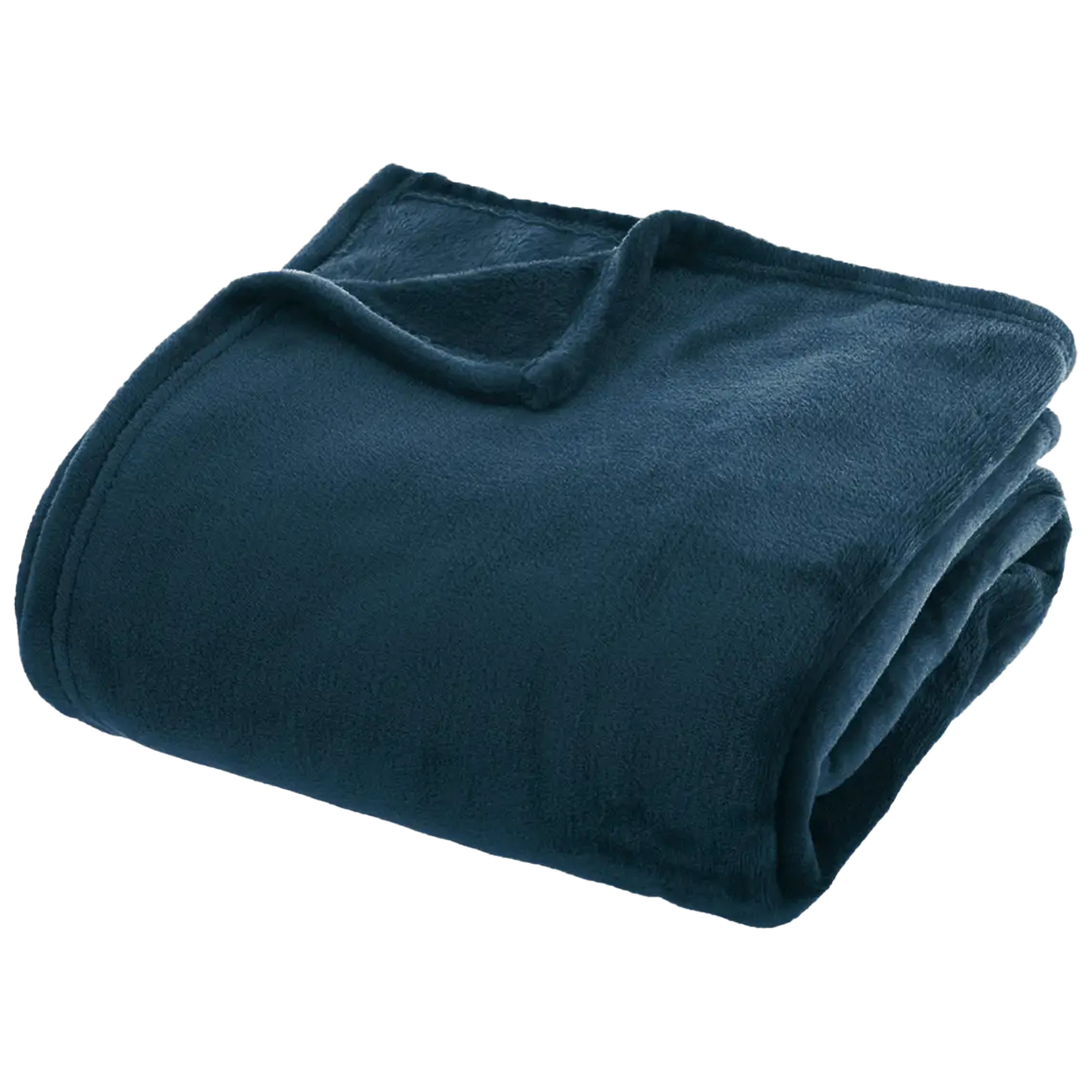 Fleece deken-fleeceplaid donkerblauw 180 x 230 cm polyester bankdeken