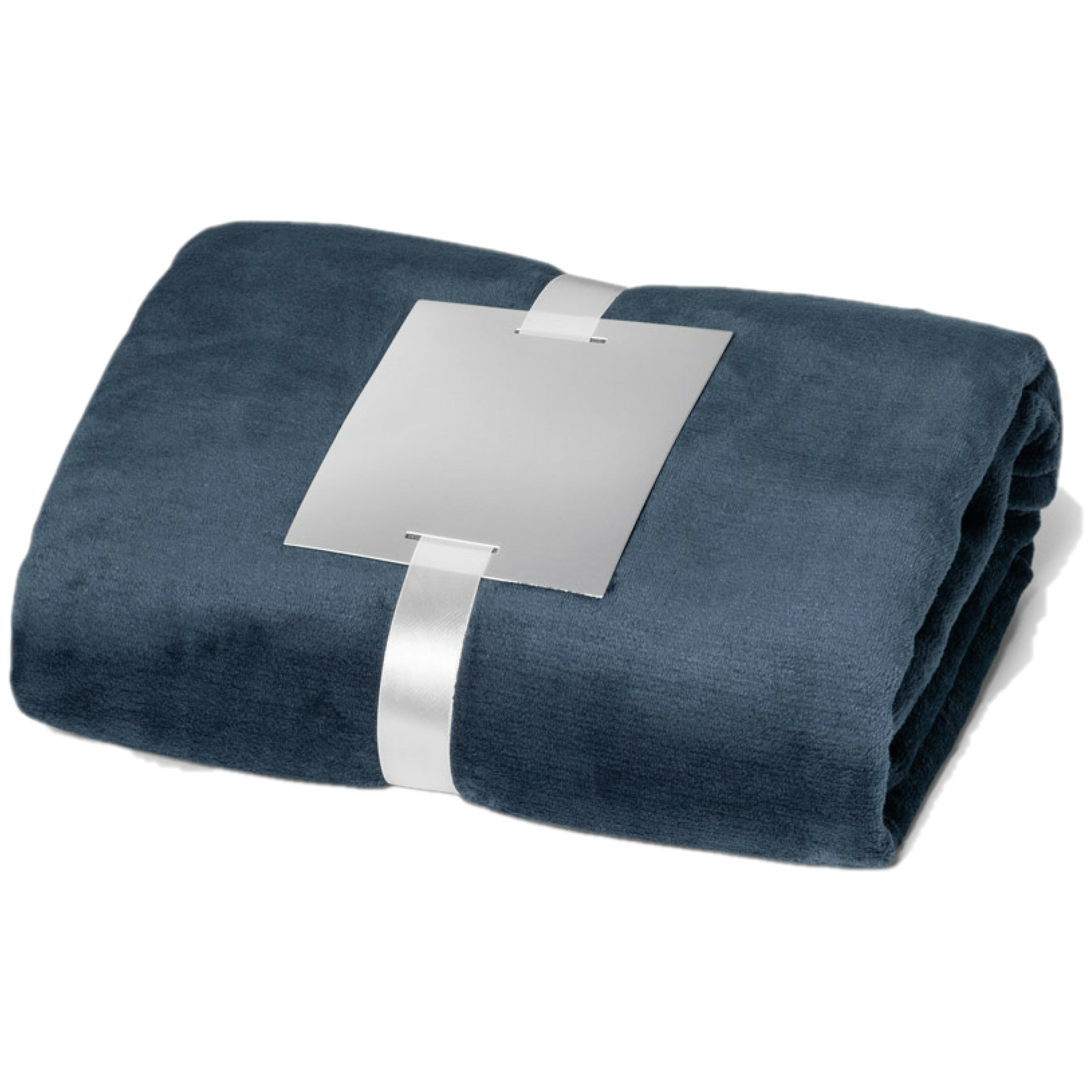Fleece deken/plaid blauw 240 grams polyester 120 x 150 cm -