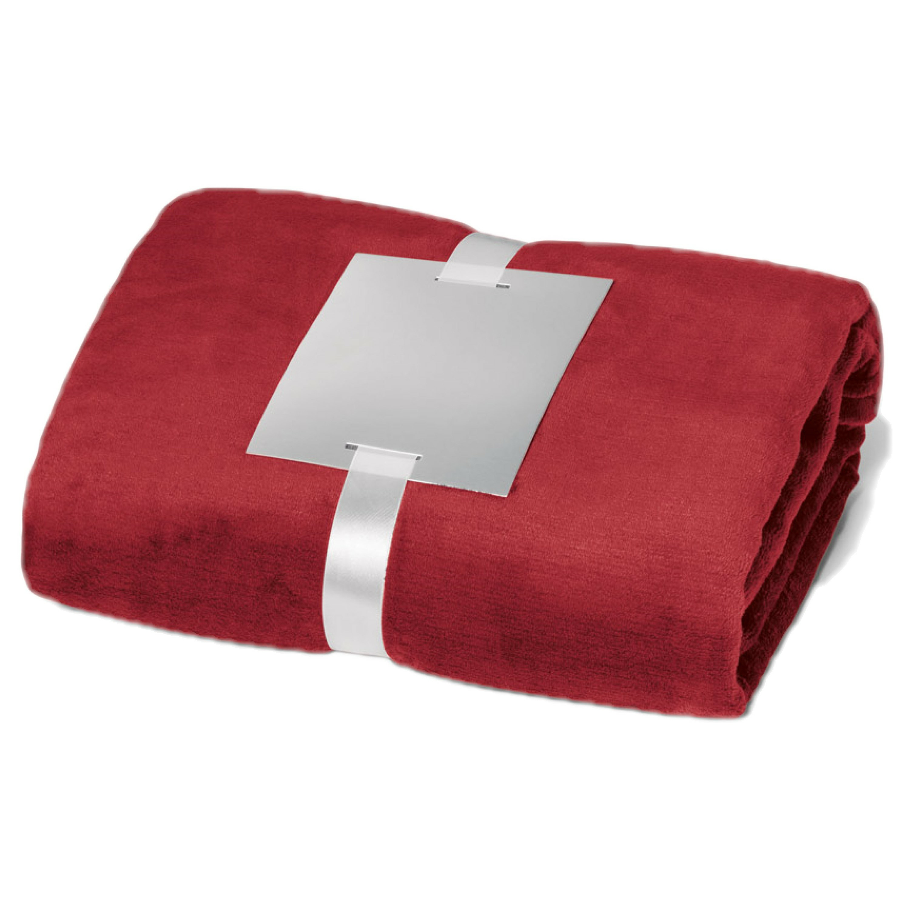 Fleece deken-plaid bordeaux rood 240 grams polyester 120 x 150 cm