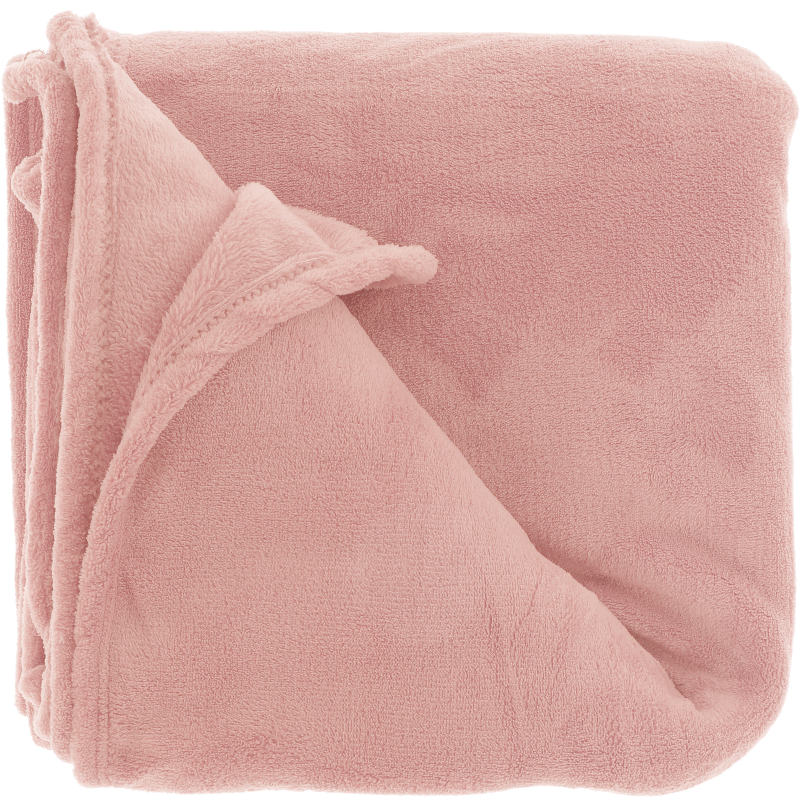 Fleece deken/plaid Claudi 150 x 200 cm - oud roze -