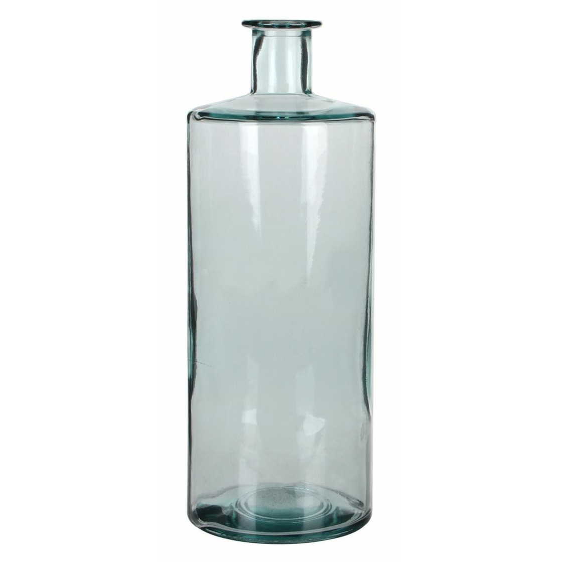 Fles vaas Guan 15 x 40 cm transparant gerecycled glas