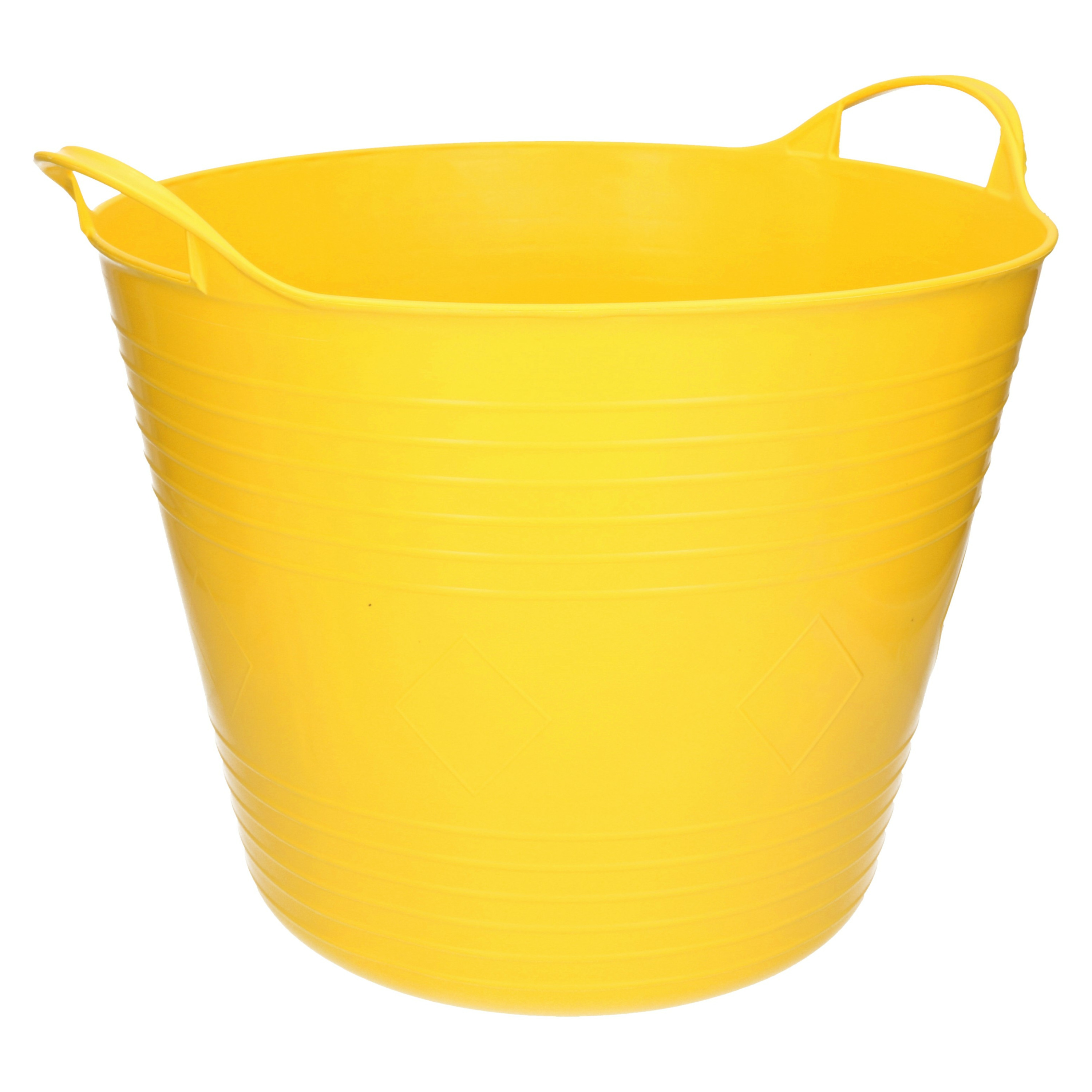 Flexibele emmer geel 27 liter kunststof 40 x 35 cm