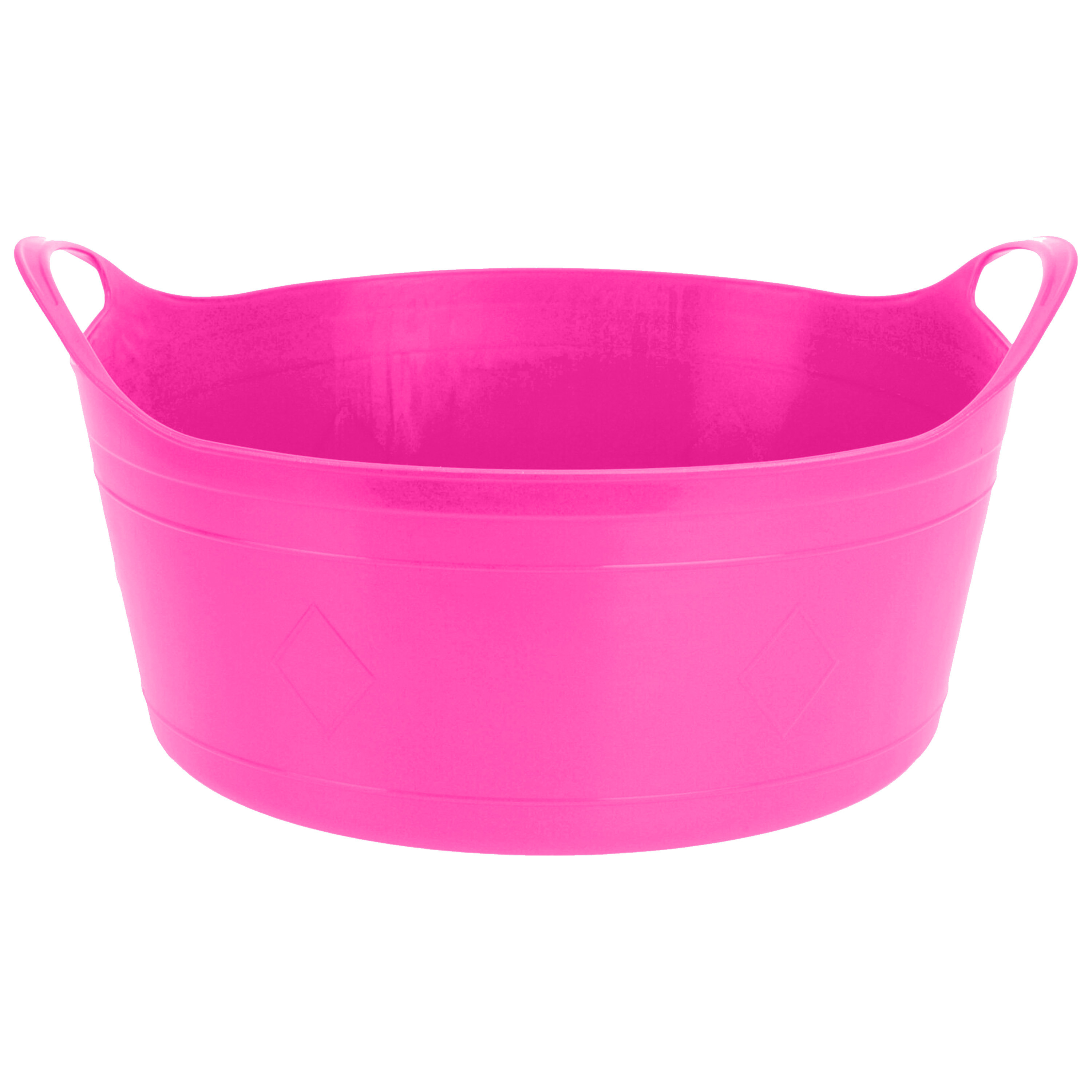 Flexibele emmer roze 15 liter kunststof 39 x 17 cm