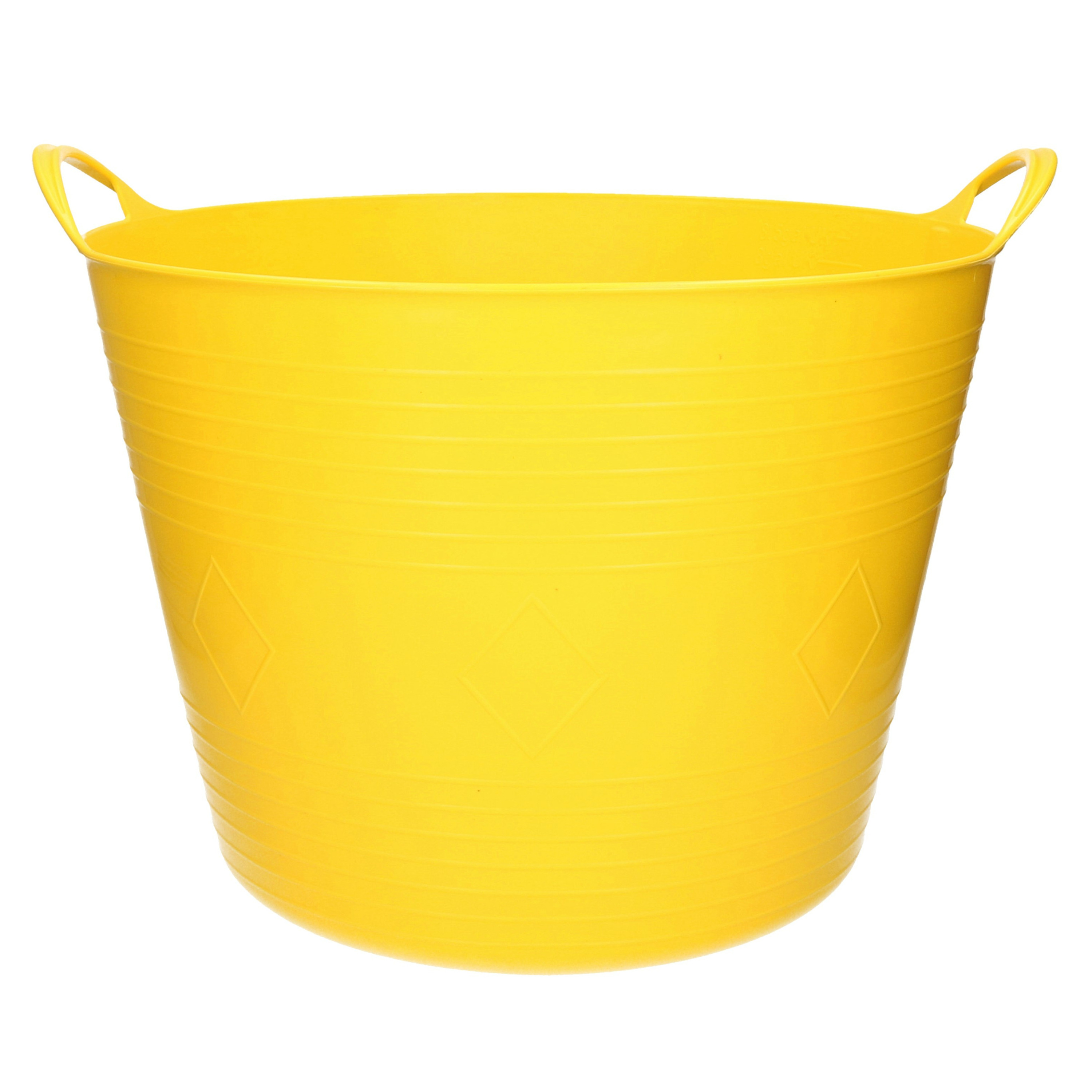 Flexibele kuip 40 liter geel kunststof D45 cm emmer wasmand