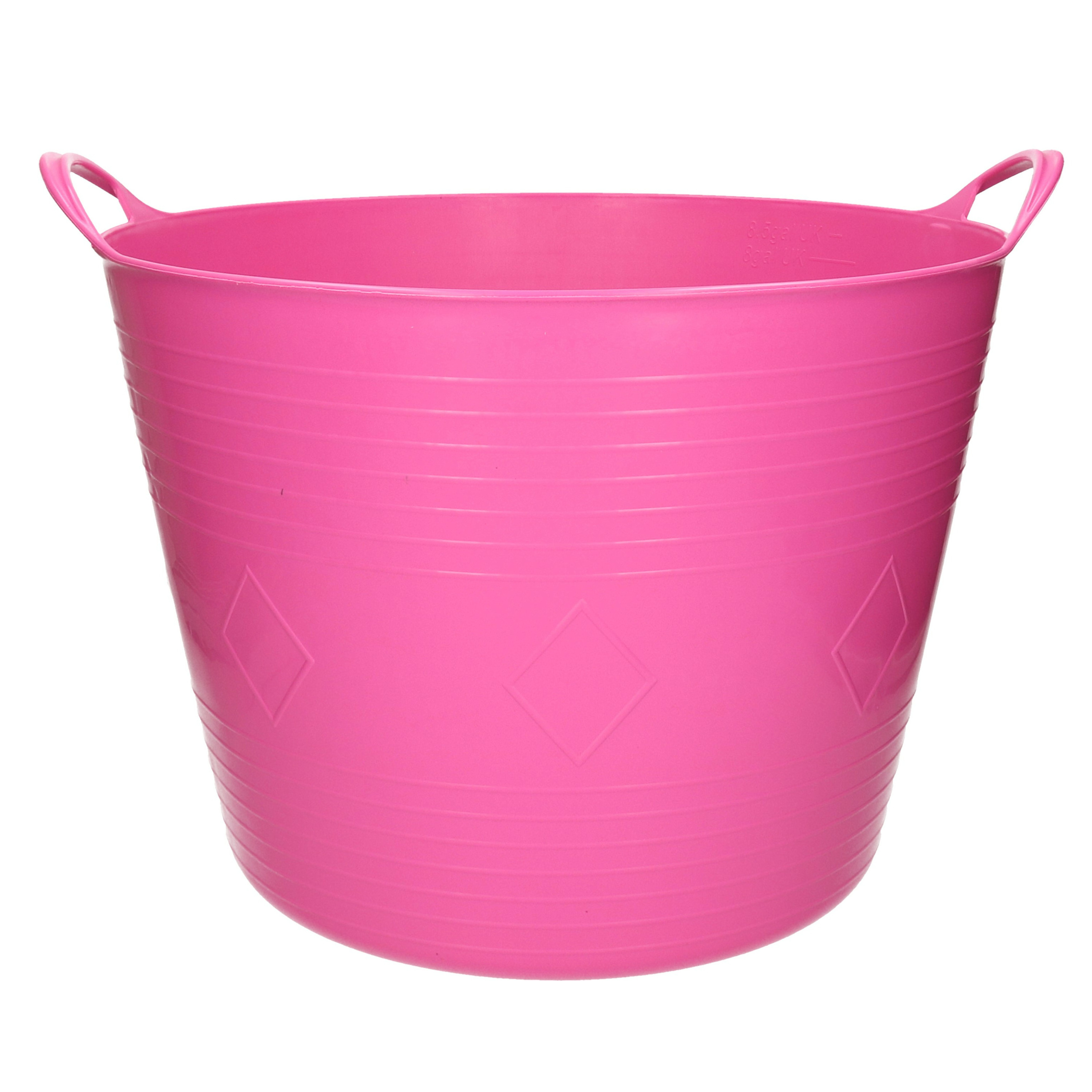 Flexibele kuip 40 liter roze kunststof D45 cm emmer wasmand