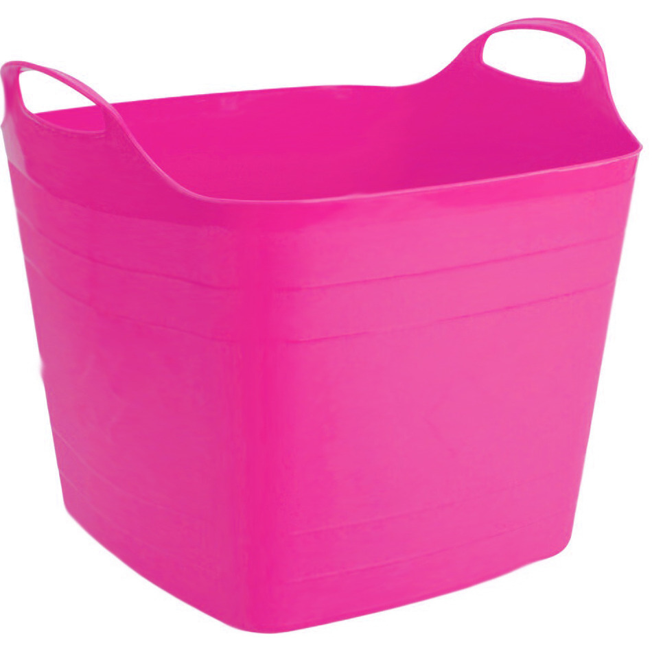 Bathroom Solutions Flexibele kuip - 40L - kunststof - x cm - fuchsia roze - emmer - wasmand -