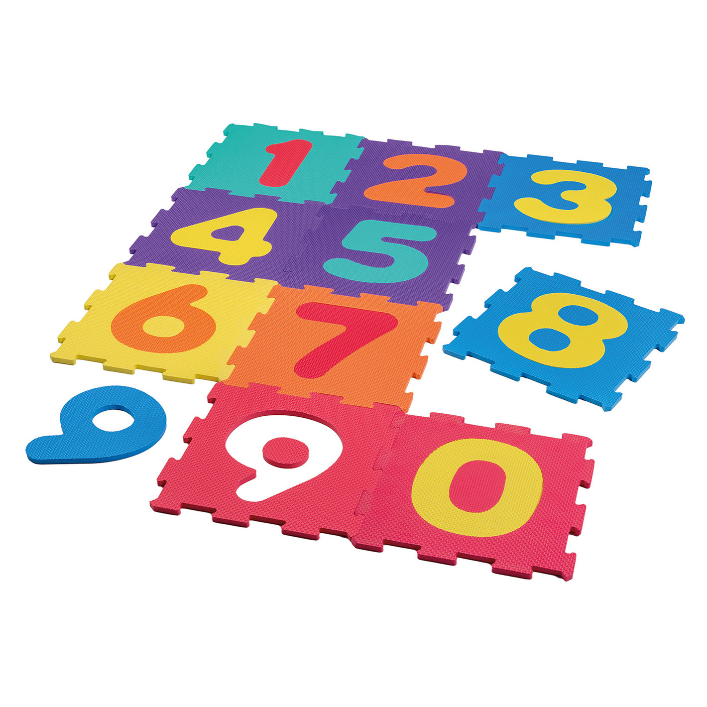 Foam puzzelmat-puzzeltegels-vloerpuzzel cijfers 0 t-m 9 educatief speelgoed