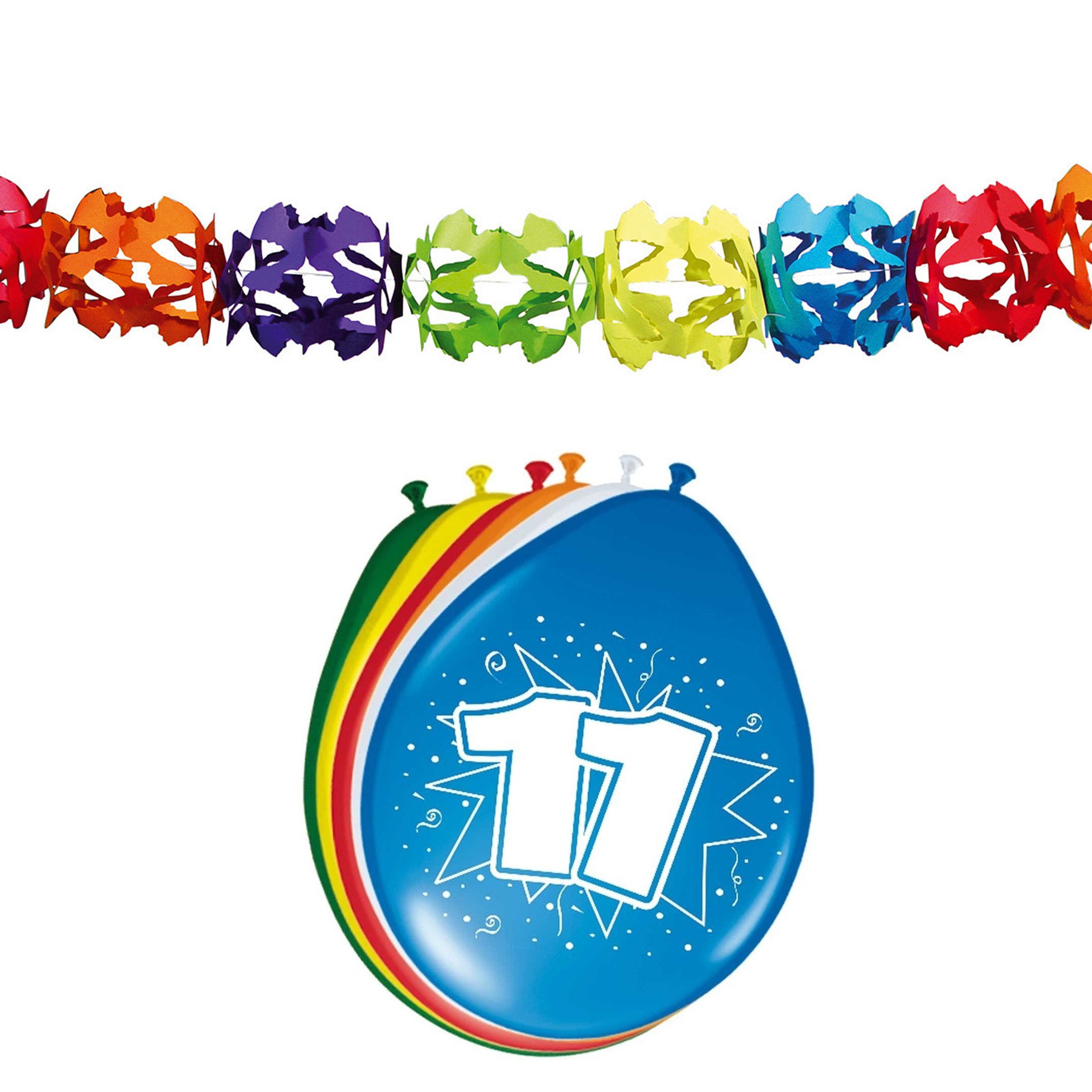 Folat Party 11e jaar verjaardag feestversiering set Ballonnen en slingers