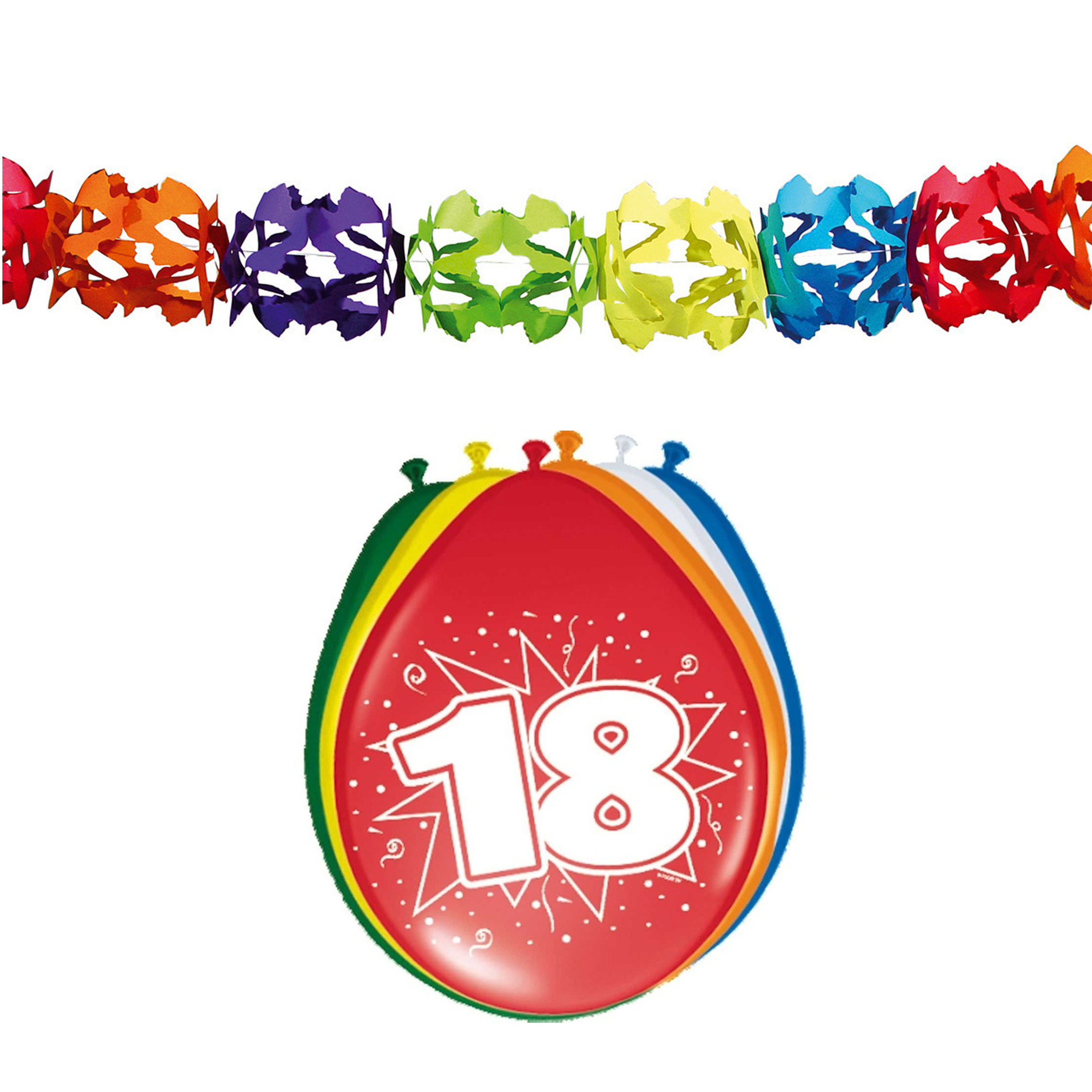 Folat Party 18e jaar verjaardag feestversiering set Ballonnen en slingers