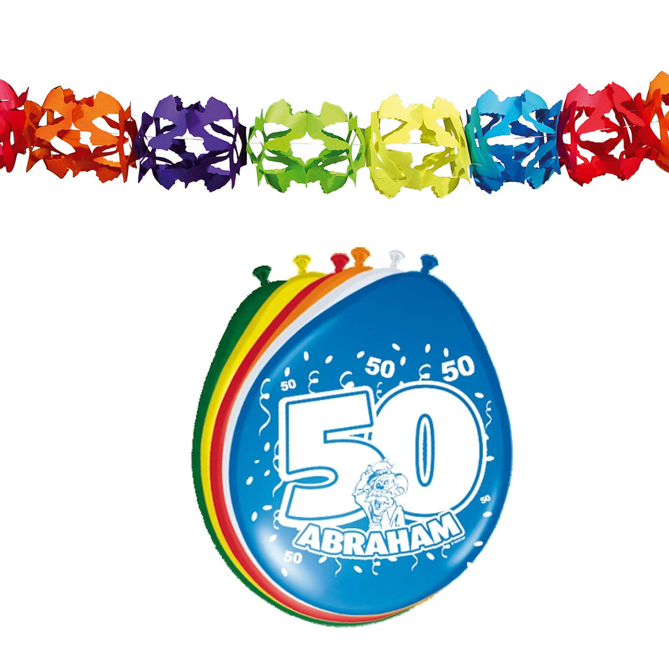 Folat Party 50e jaar Abraham verjaardag feestversiering set Ballonnen en slingers
