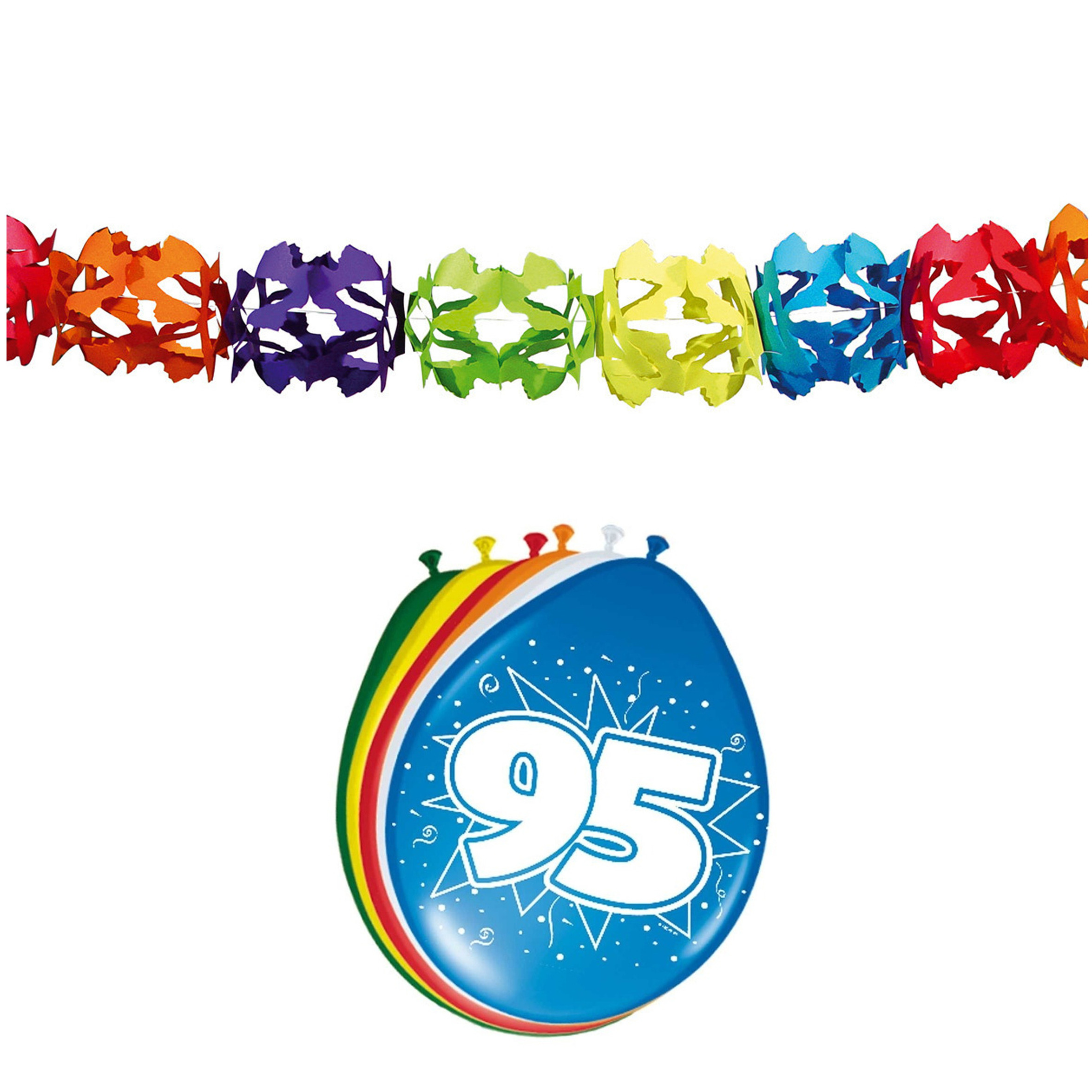Folat Party 95e jaar verjaardag feestversiering set Ballonnen en slingers