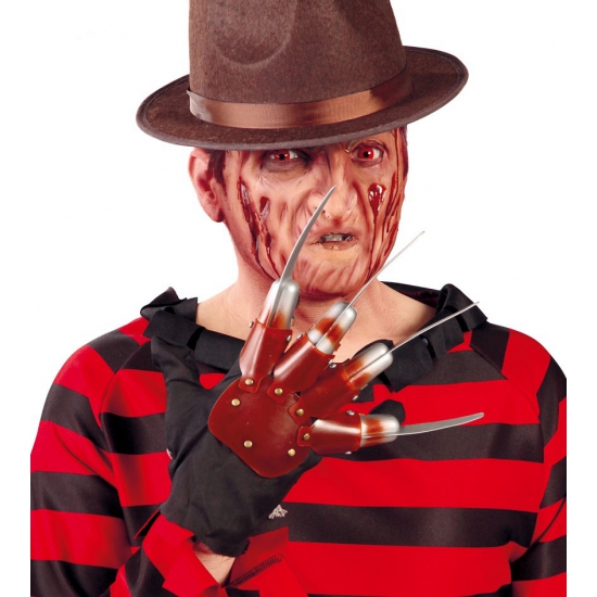 Freddy horror verkleed handschoen met messen -