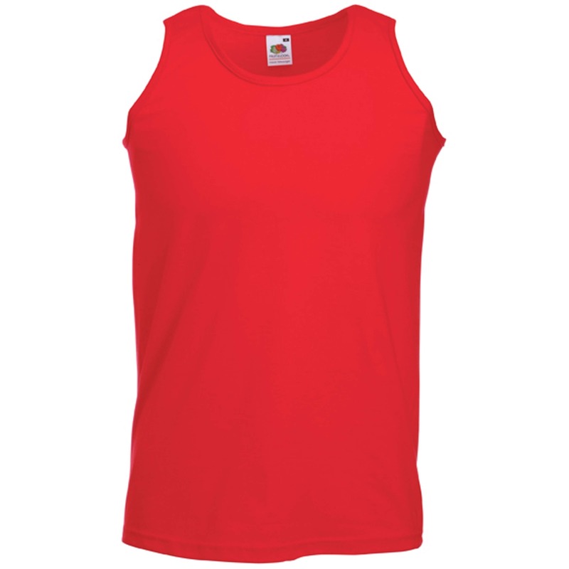 Fruit of the Loom rood singlet mouwloos shirt