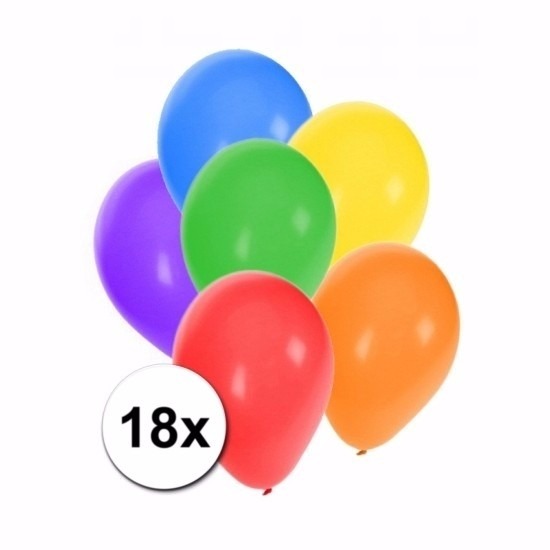 Gekleurde ballonnen 18 stuks -