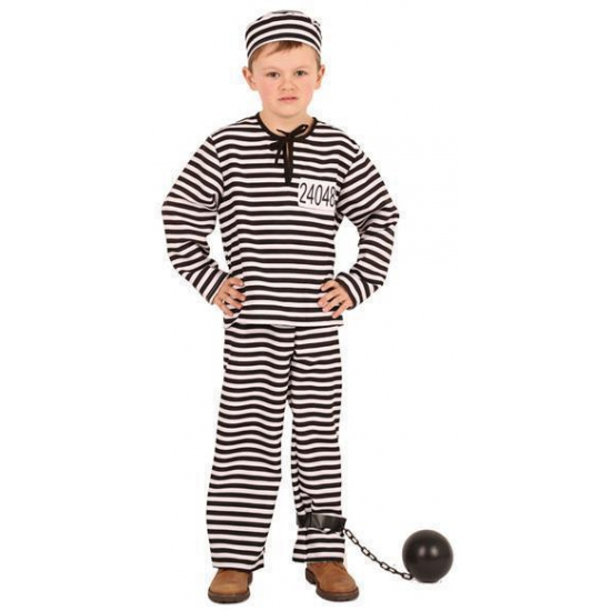 Gestreept gevangene kostuum kinderen