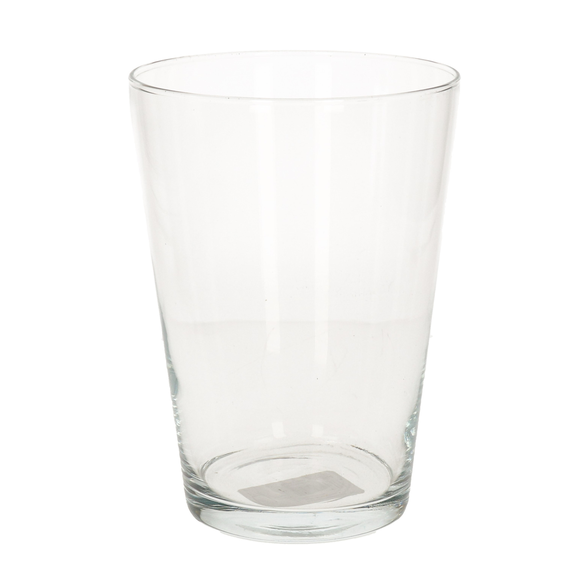 Glazen vaas-vazen konisch helder glas 19 cm