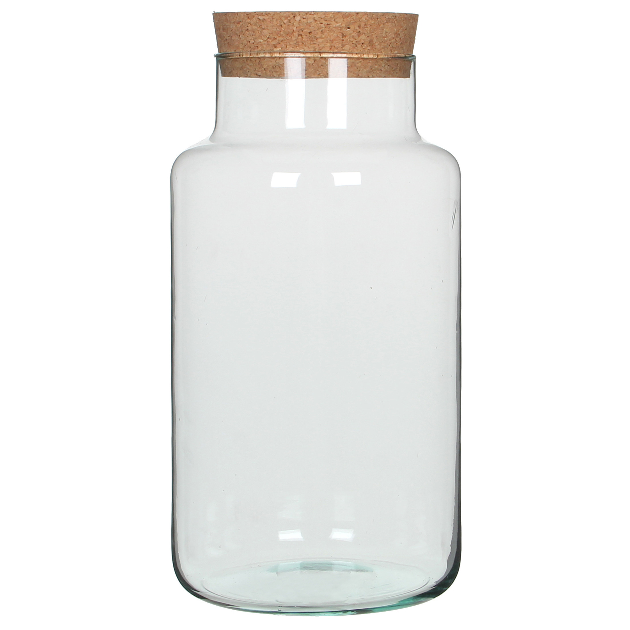 Glazen voorraadpot-snoeppot transparant met deksel H36 cm x D19 cm