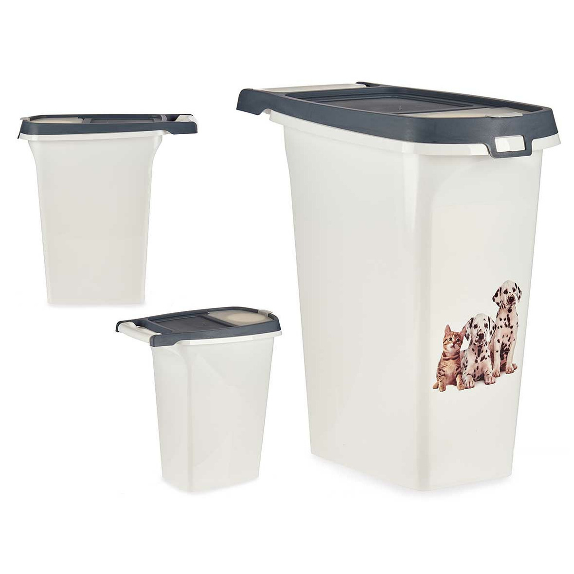 Gondol huisdieren voedsel-voercontainer voorraad box kunststof 10 liter strooibus dispenser