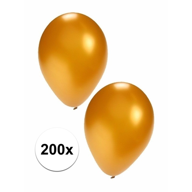 Gouden ballonnen 200 stuks -