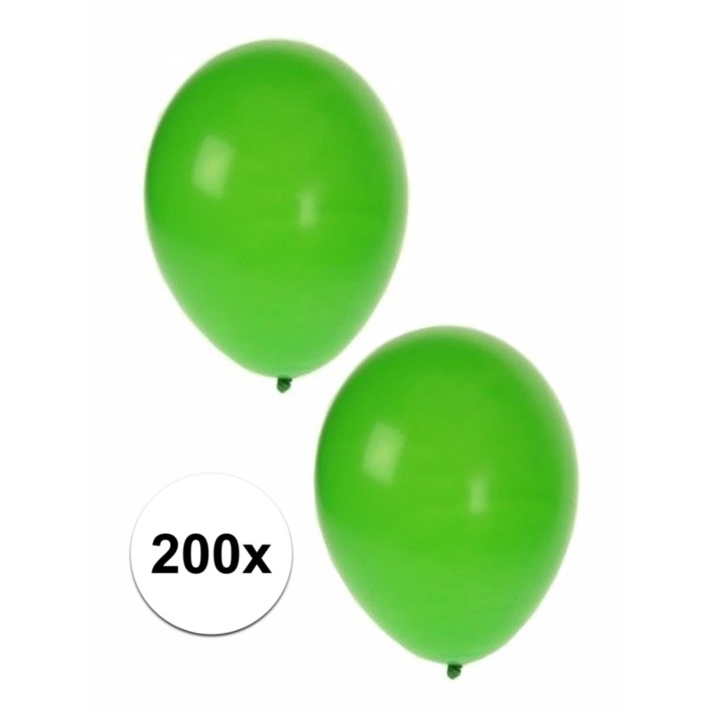 Groene ballonnen 200 stuks -