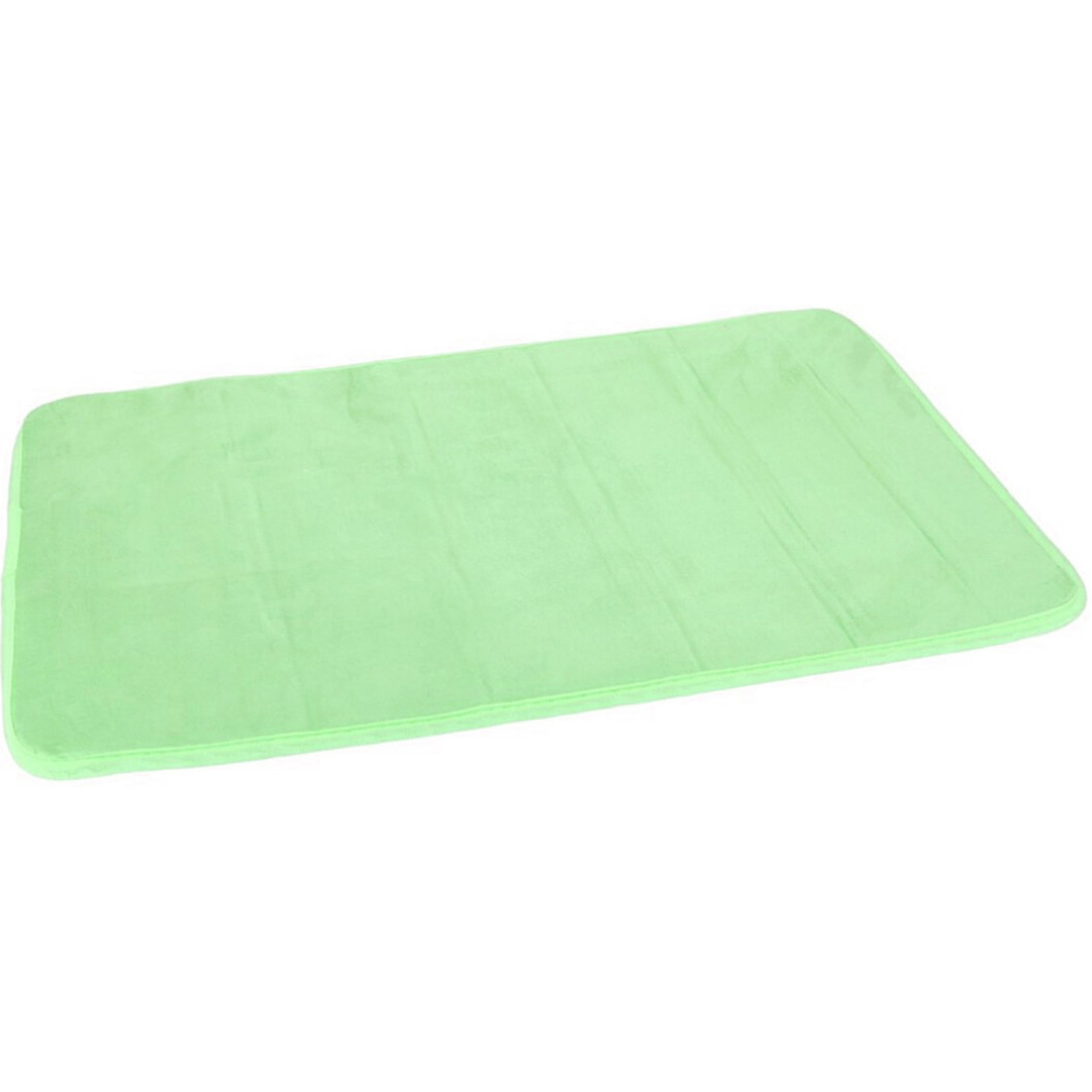 Groene sneldrogende badmat 40 x 60 cm rechthoekig