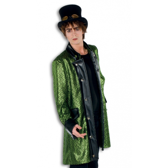 Groene steampunk jas voor heren