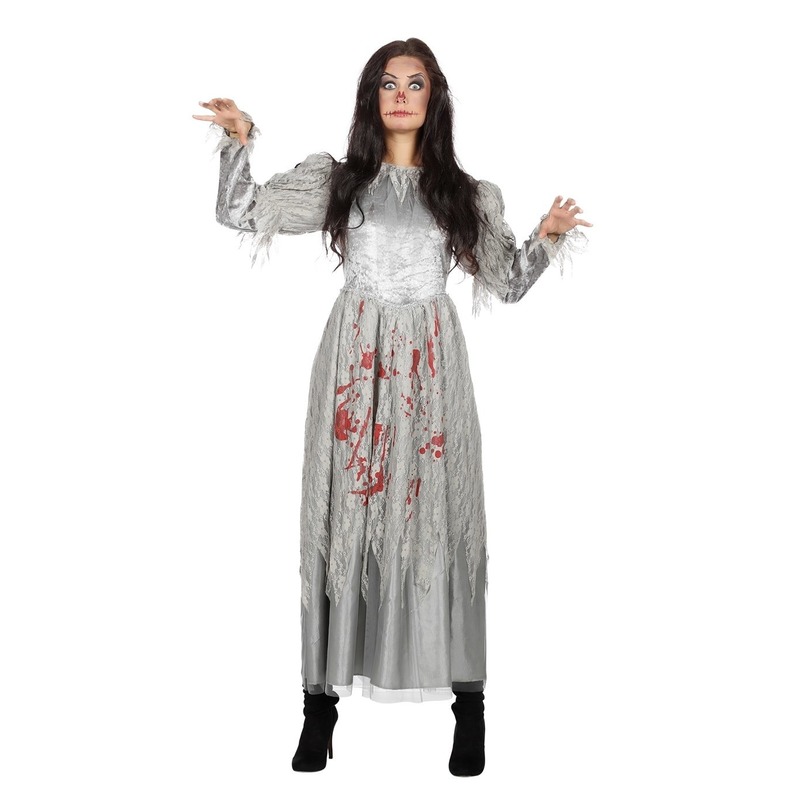 Grote maat zombie halloween bruidsjurk voor dames