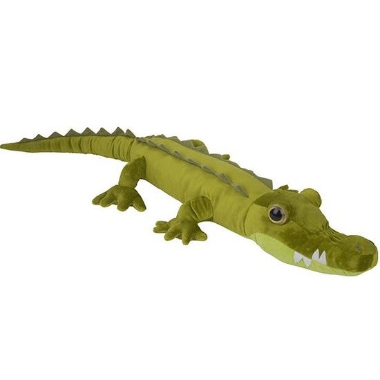 Grote pluche groene krokodil knuffel 110 cm speelgoed