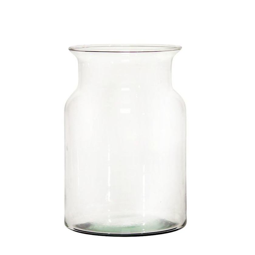 Grote ronde vaas-vazen Cartagena helder transparant glas 40 x 19 cm