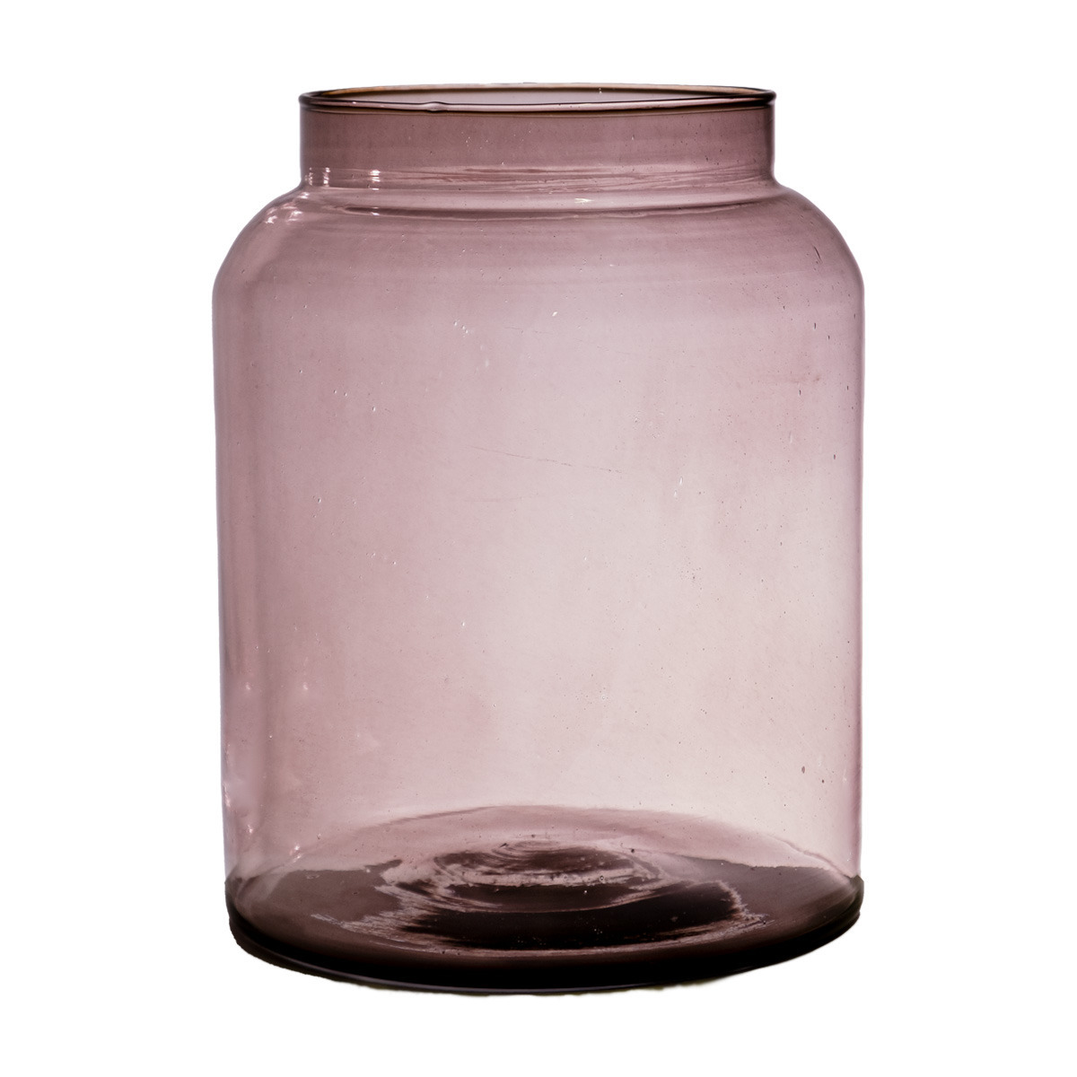 Hakbijl Glass Bloemenvaas Shape transparant mauve eco glas D19 x H25 cm Melkbus vaas
