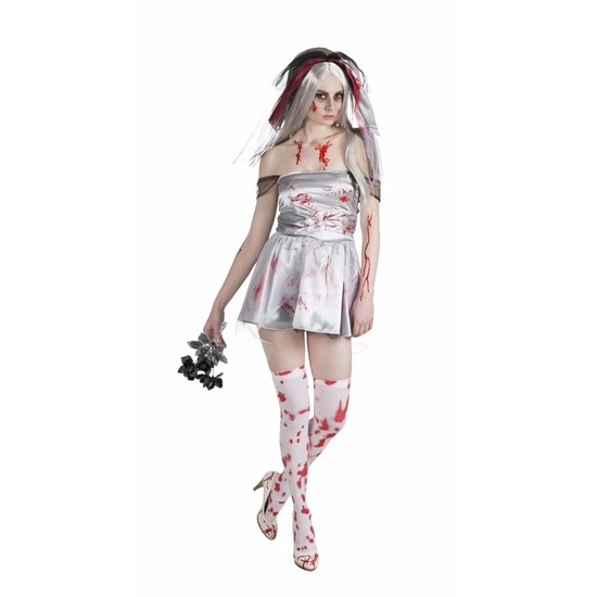 Halloween - Bloederige bruid dames kostuum