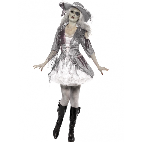Halloween - Dames spook piraat kostuum