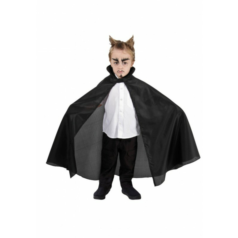 Halloween Dracula cape - voor kinderen - zwart - L85 cm