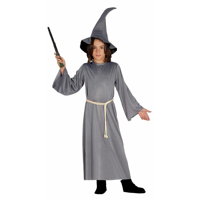 Halloween - Grijze tovenaars cape voor kinderen