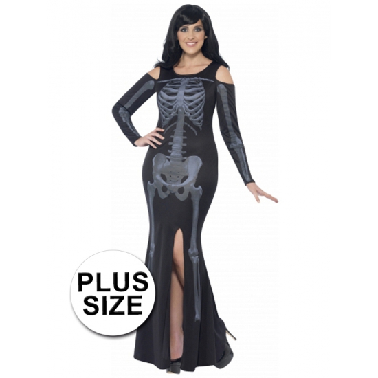 Halloween - Grote maten skelet jurk voor dames