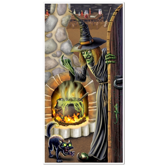 Halloween - Halloween deurposter heksenketel