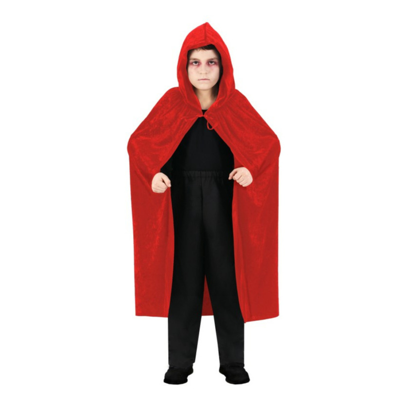 Halloween - Halloween Dracula cape - voor kinderen - fluweel - rood - L120 cm