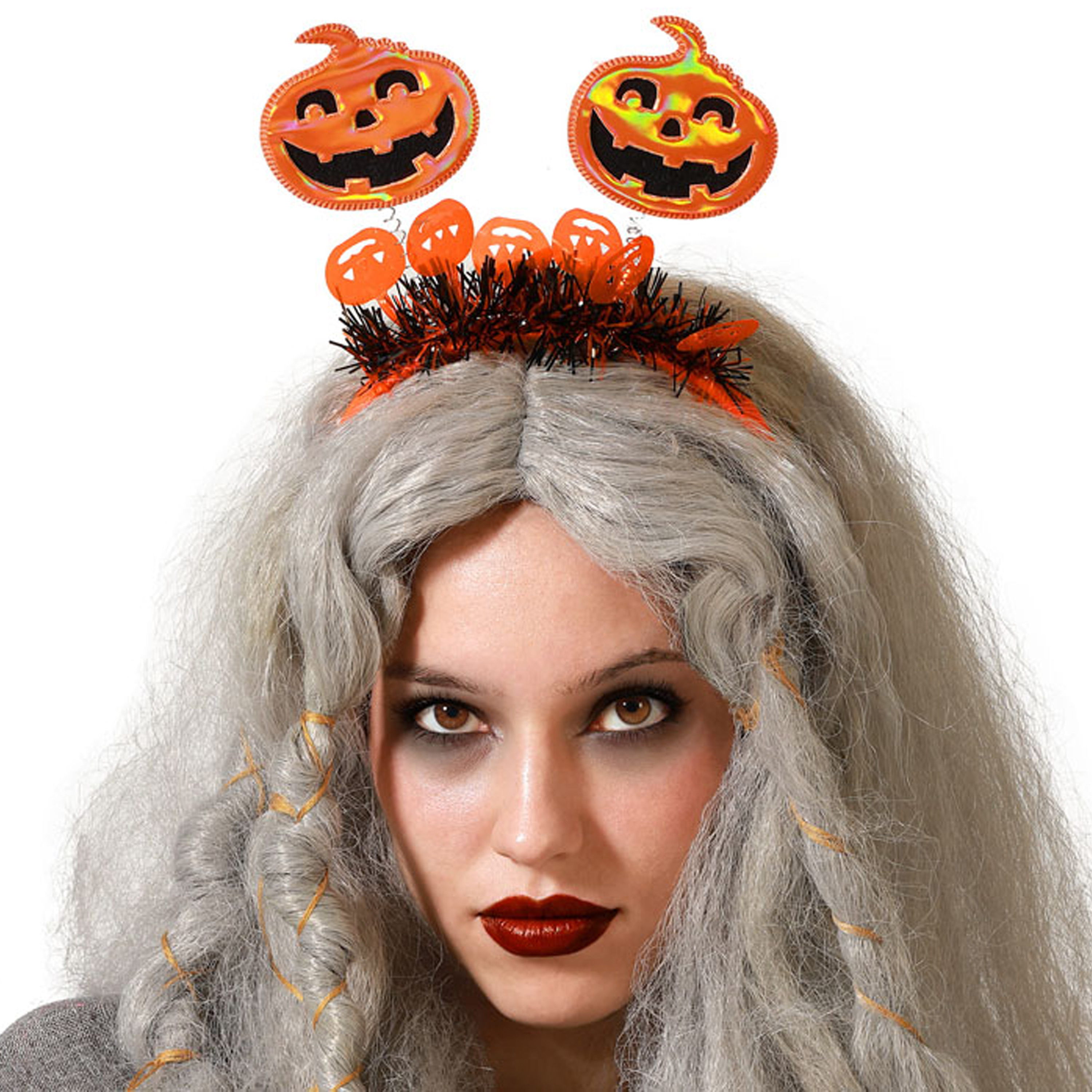 Halloween - Halloween/horror verkleed diadeem/tiara - met pompoenen - kunststof - dames/meisjes