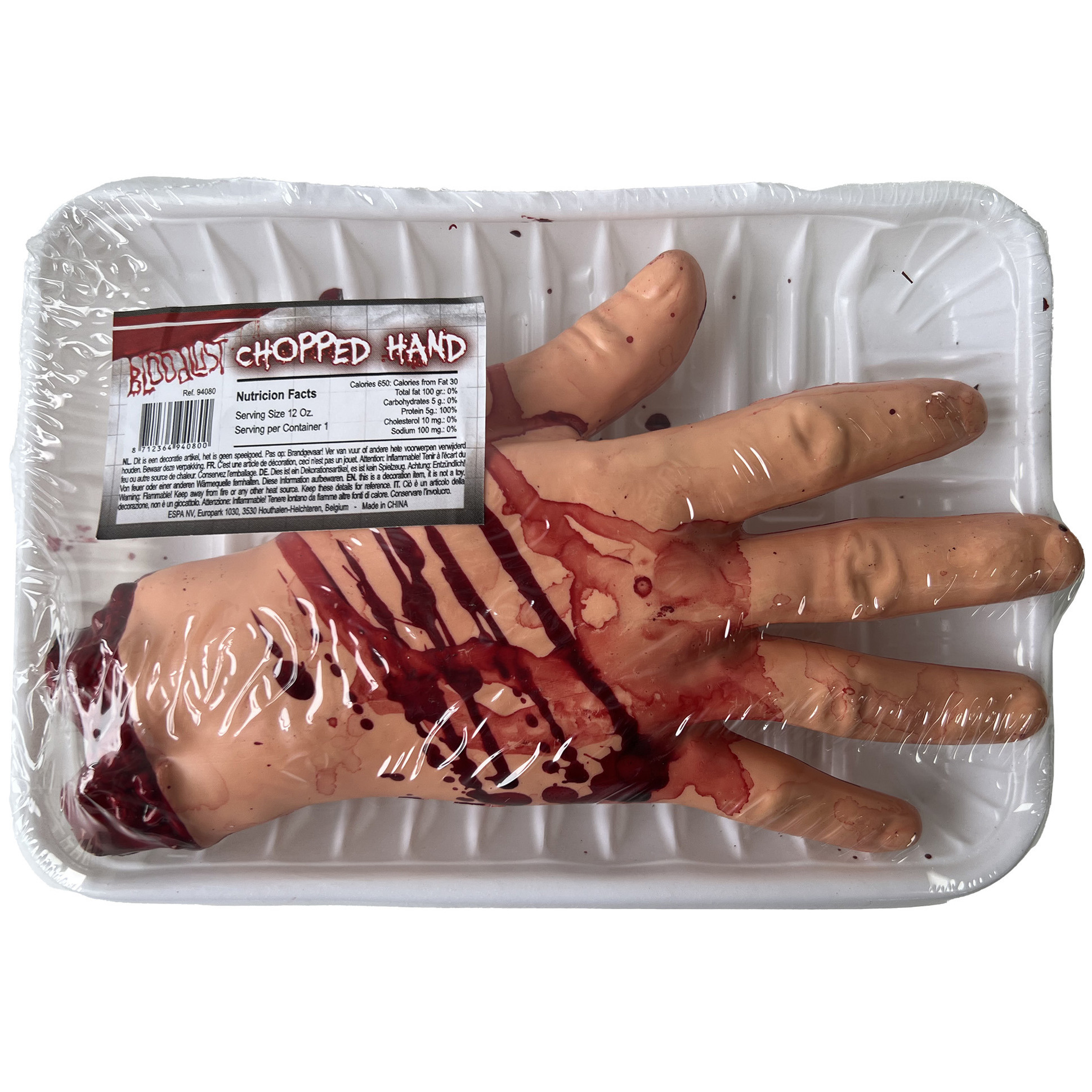 Halloween - Halloween lichaam ledematen hand - horror thema - 18 cm - kunststof - carnaval/verkleed artikel
