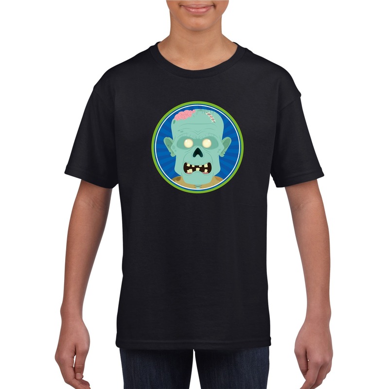 Halloween - Halloween zombie t-shirt zwart kinderen