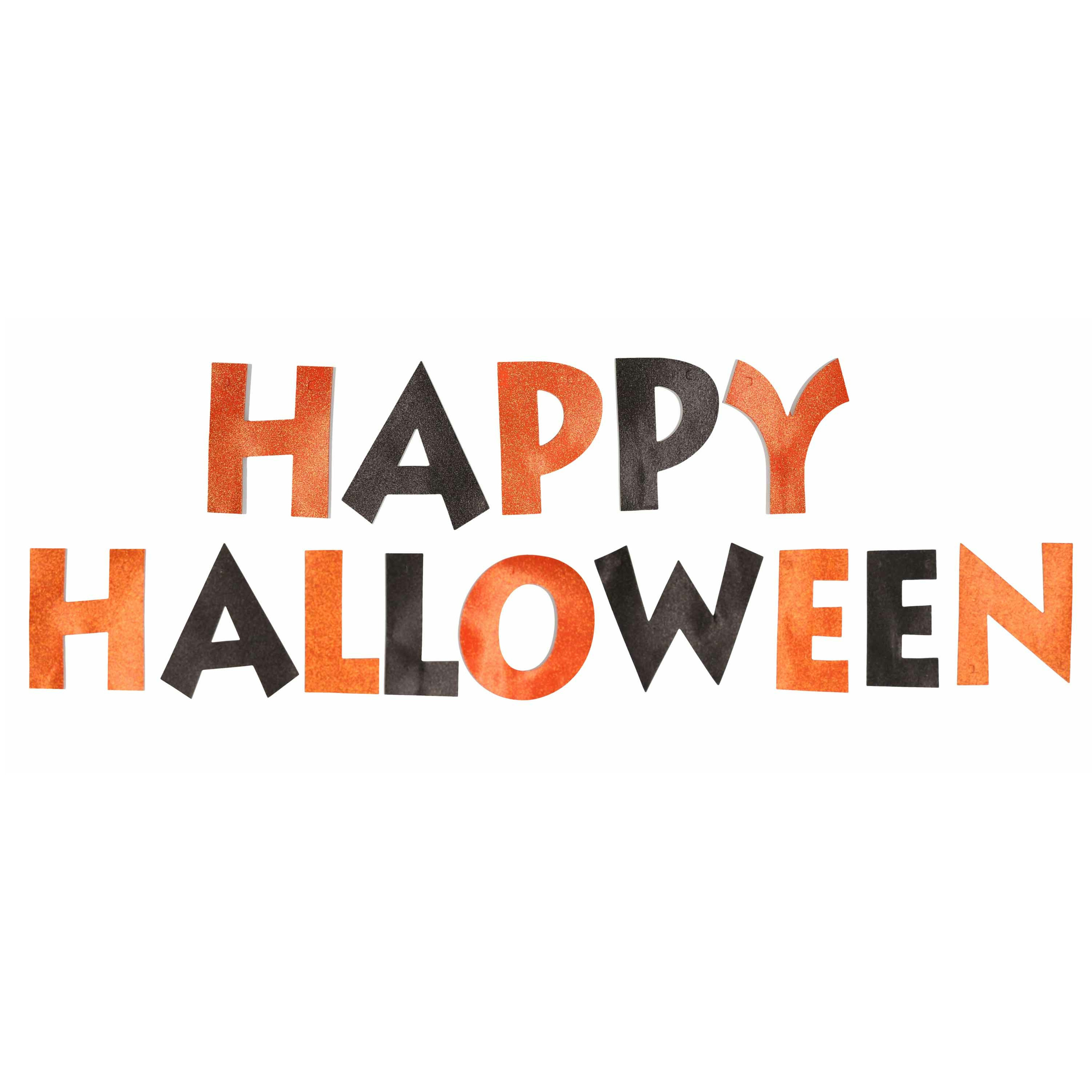 Halloween - Happy Halloween feestslinger - 3,65 meter - oranje/zwart - van papier