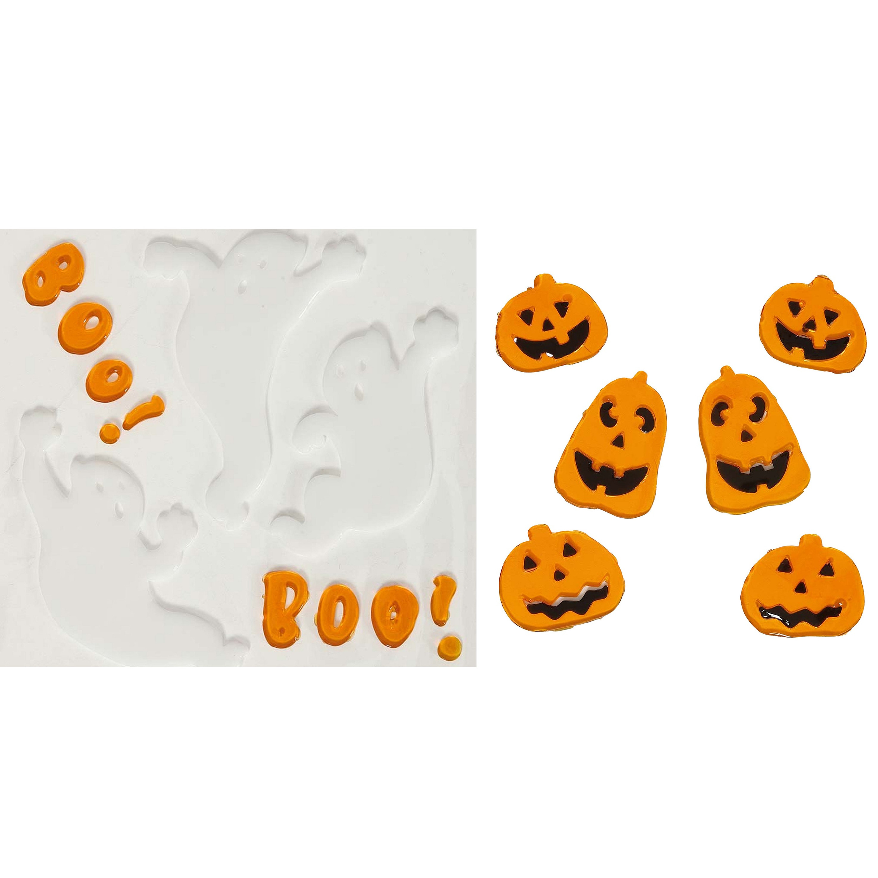 Halloween - Horror gel raamstickers Spoken/pompoenen - 2x vellen - Halloween thema decoratie/versiering