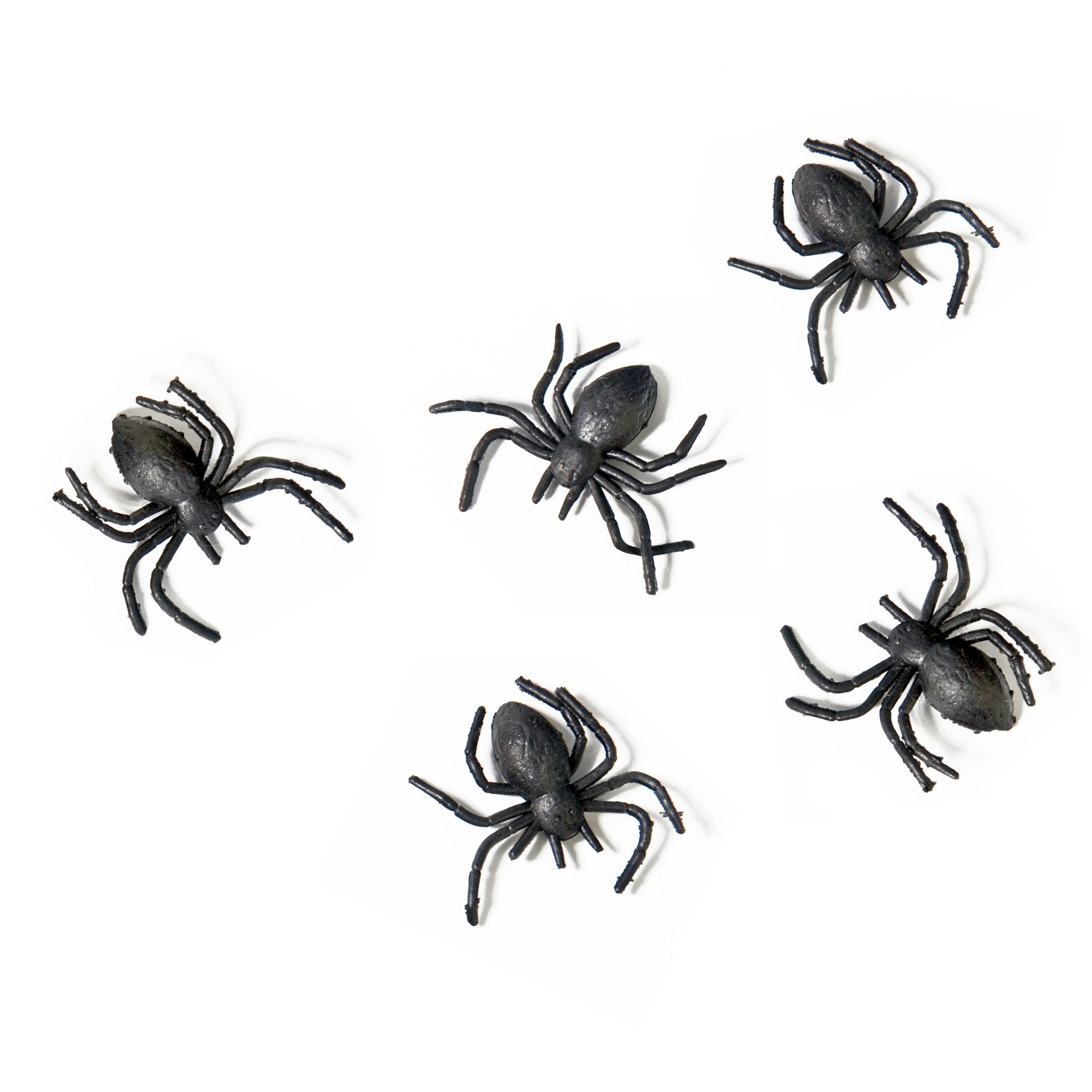 Halloween - Horror/Halloween griezel spinnetjes - 10x - kunststof - zwart - 3 cm