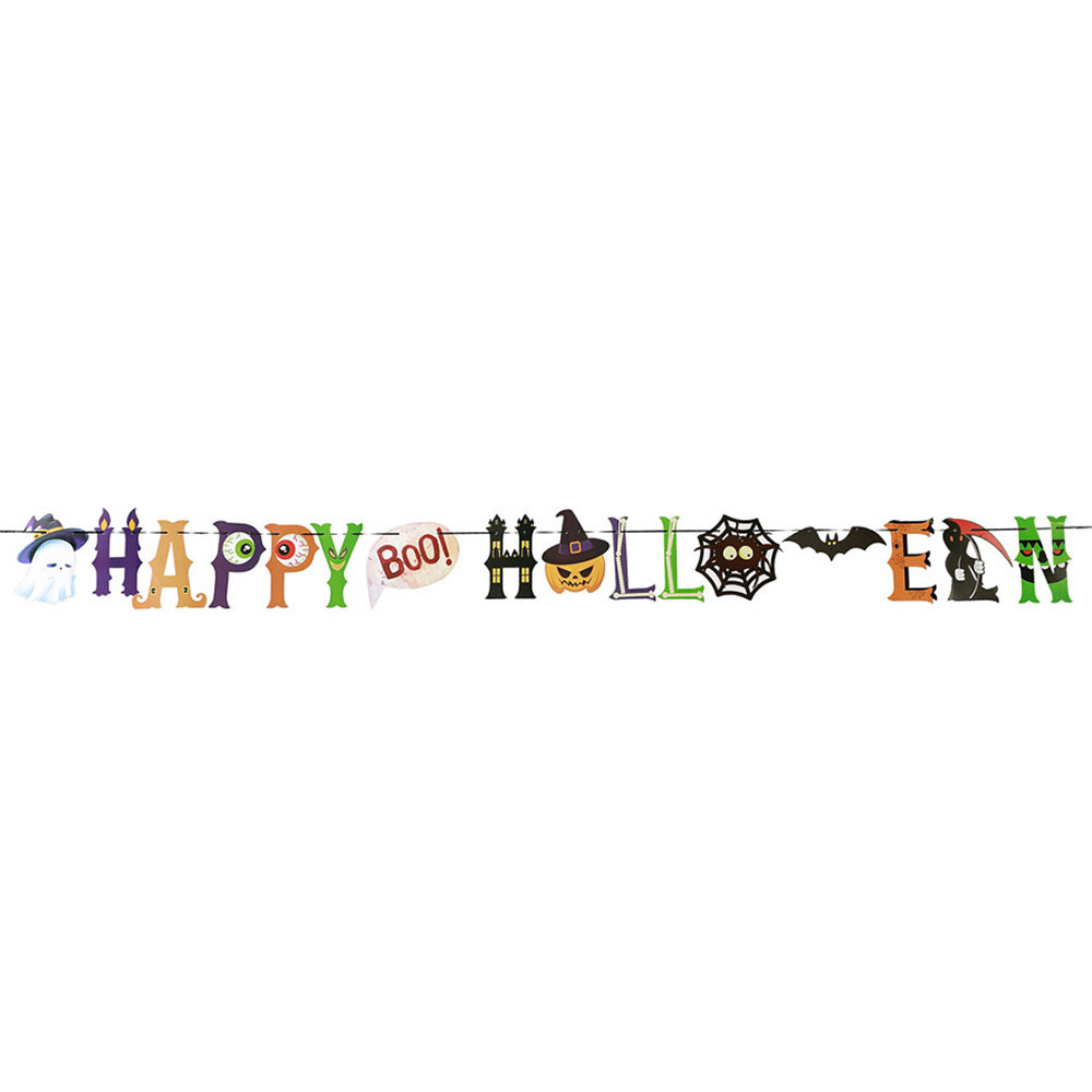 Halloween - Horror/halloween letterslinger - Happy Halloween - papier - 250 cm - Feestartikelen/versiering