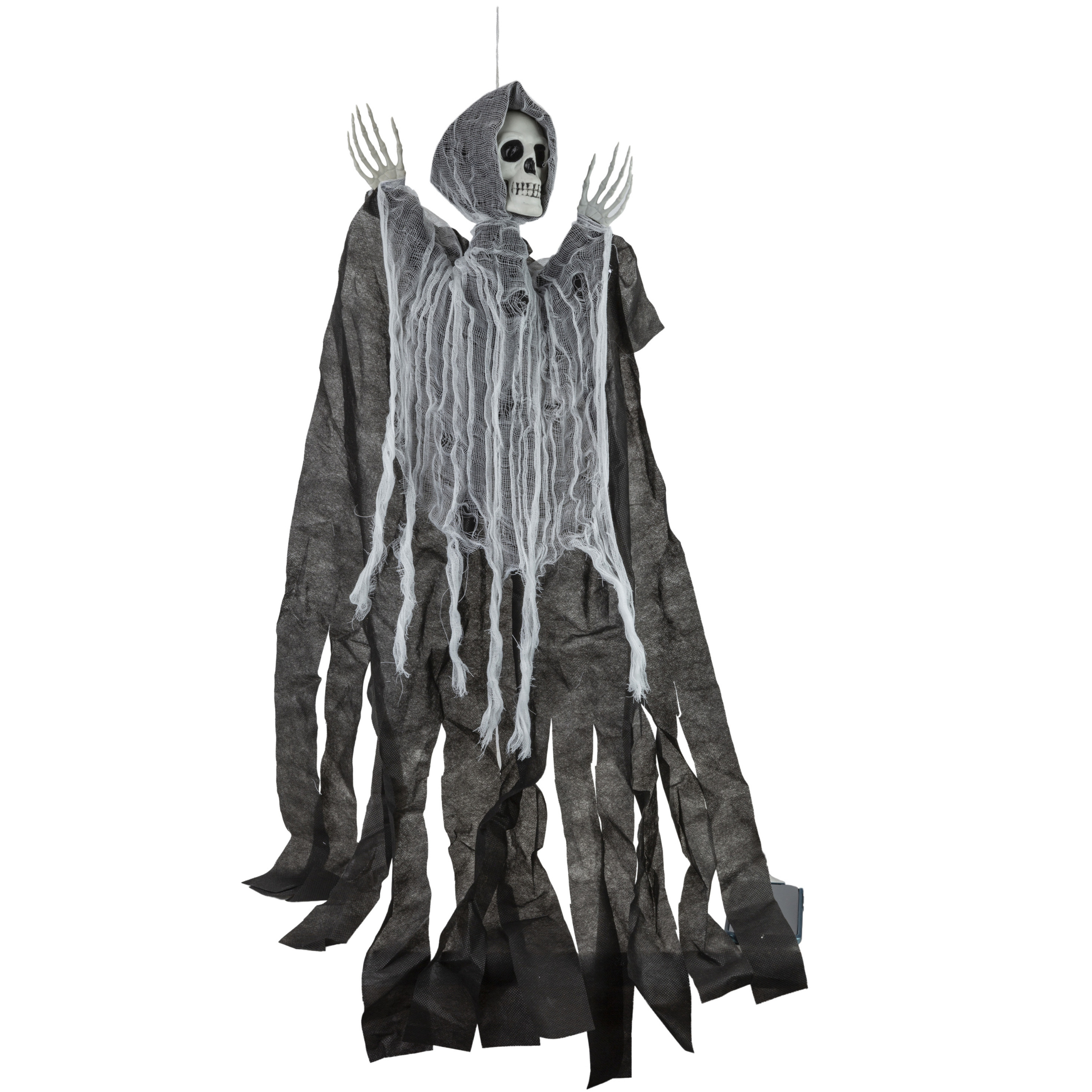 Halloween - Horror hangdecoratie spook/geest/skelet pop grijs 90 cm