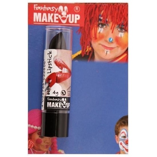 Halloween-horror mat zwarte lippenstift-lipstick
